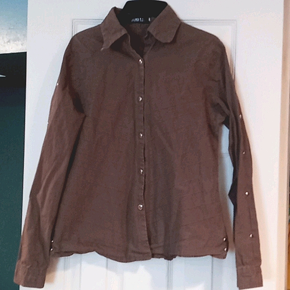 Headline Brown Button Down Shirt